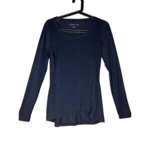 Medelita Scrubs Undershirt Womens Small Black Long Sleeve Top Shirt